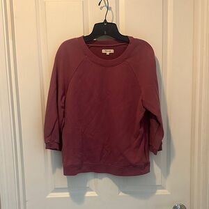 Madewell Plum Raglan Sweatshirt